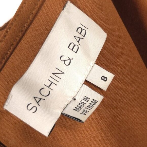 SACHIN & BABI Women's Cali Satin Midi Dress Size 8 Sedona‎ Bronze R21G904BH - Picture 7 of 12